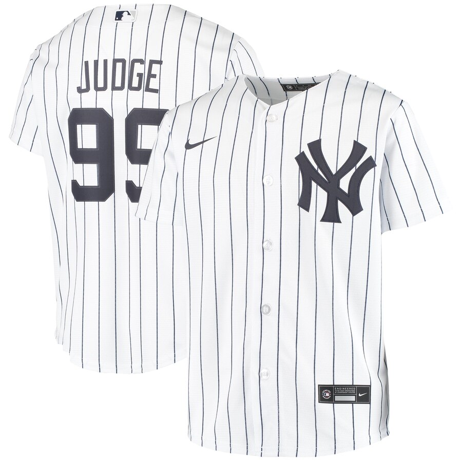 New York Yankees #99 Aaron Judge Nike Youth Home 2020 MLB Player Jersey White
